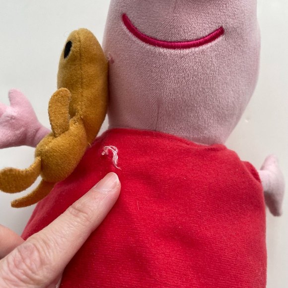 Ty Beanie Babies 8in. Peppa Pig Holding Brown Teddy Bear Plush. No tag. - Picture 9 of 9